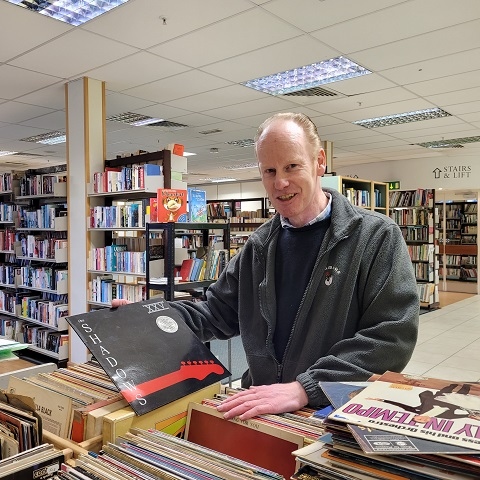 Rae from Rochdale volunteered to help champion the books, films and vinyl floor of Emmaus Department Store, after visiting the social enterprise to buy a sofa