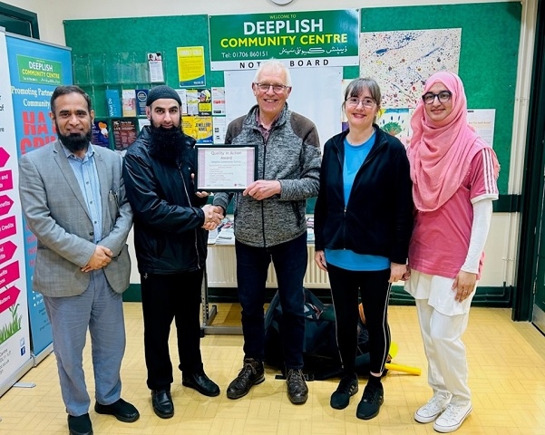 Deeplish Community Centre has become the latest local charity to receive Action Together’s Quality in Action Award