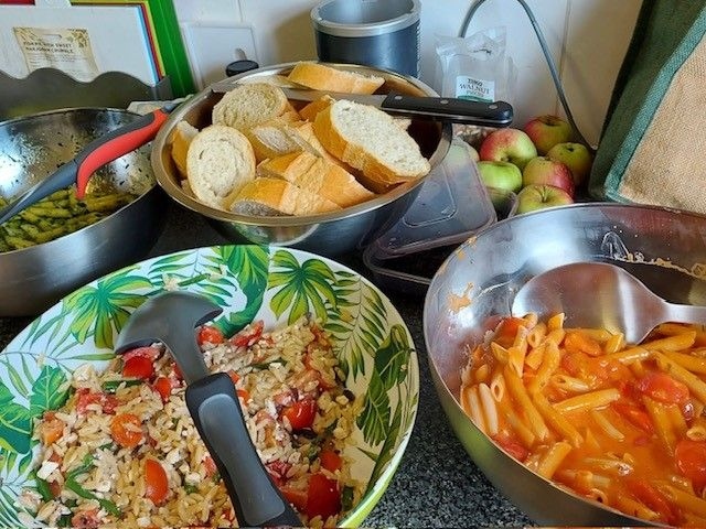 Lunch from produce at Q Gardens