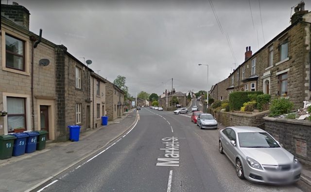 Market Street, Whitworth with Tonacliffe on the right hand side