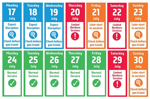 Travel advice calendar - July 2023 strikes