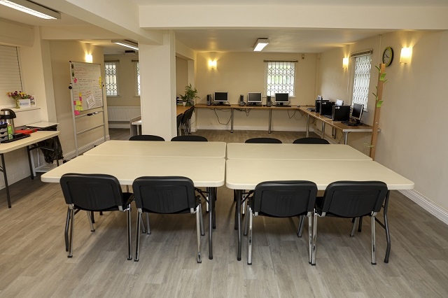 The new floor in the Burnside Centre's IT room