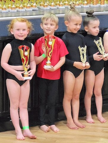 Mia-Grace Walsh, far left, Christopher Booth, left, at Flixton