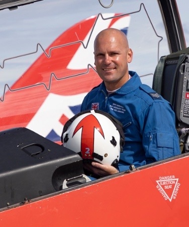 Dave Marshall, originally of Rochdale, sat in one of the Red Arrows