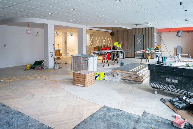 Work to refurbish the new Housing Solutions office has been underway for over a year (photo August 2023)