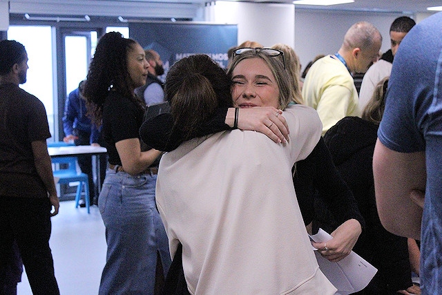 GCSE results day at Matthew Moss High School