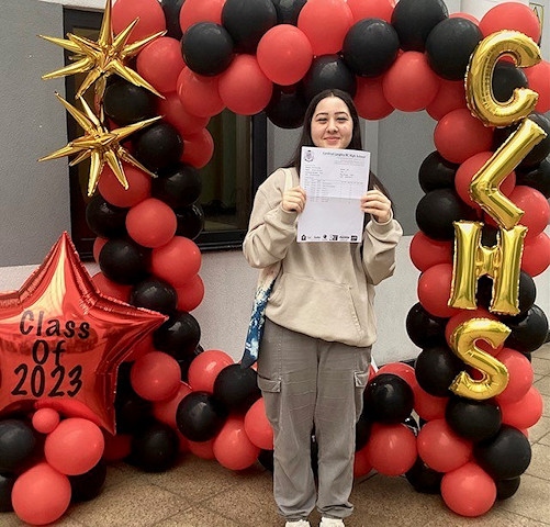 Shams achieved five grade 9s, a Distinction*, a Distinction and four grade 8s and she will commence her A level studies at Cardinal Langley, studying Chemistry, Maths and Physics