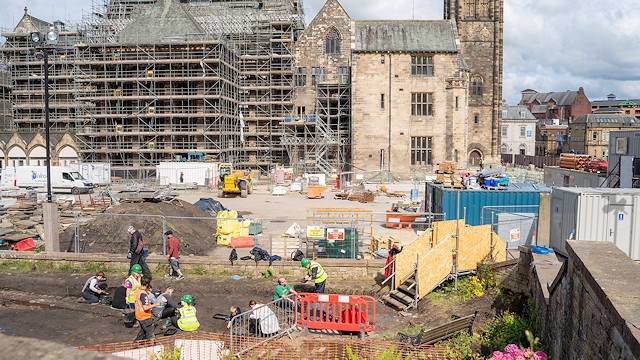 More than 450 people have got stuck onto the Big Dig 2, behind Rochdale Town Hall