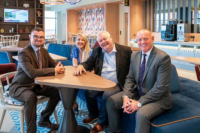 Councillor Danny Meredith, Ashleigh Thompson, Councillor Neil Emmott and Michael Poole-Sutherland