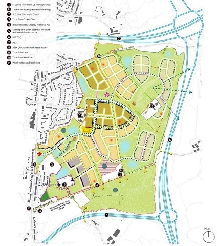 An image of a housing estate proposal in Stakehill, Rochdale by RedRow Homes