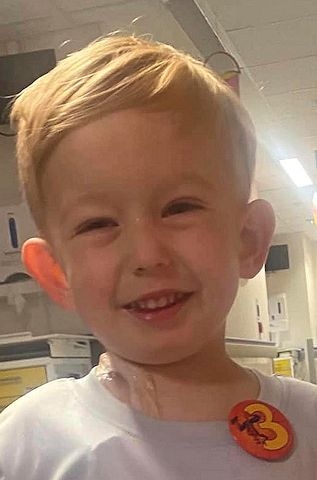 Hugo was diagnosed with cancer just nine days before his third birthday