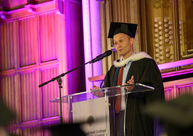 Rochdale MP Paul Waugh spoke at the graduation ceremony