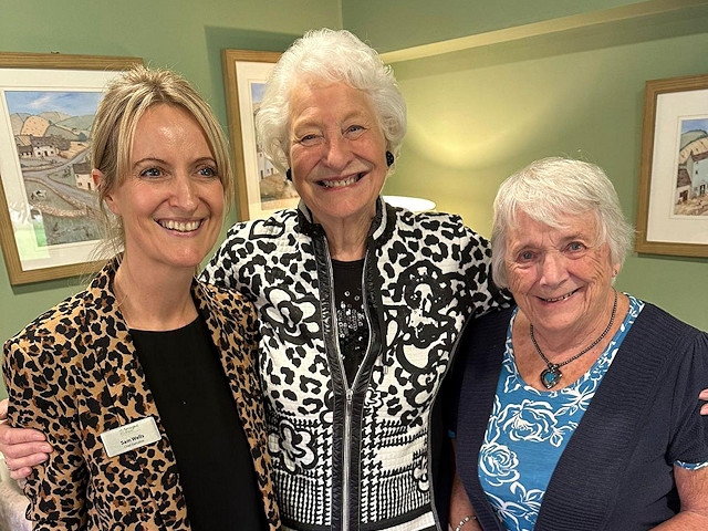 Sam Wells, Lady Mary Peters and Joan Davies at the opening of the updated Springhill Family Suites