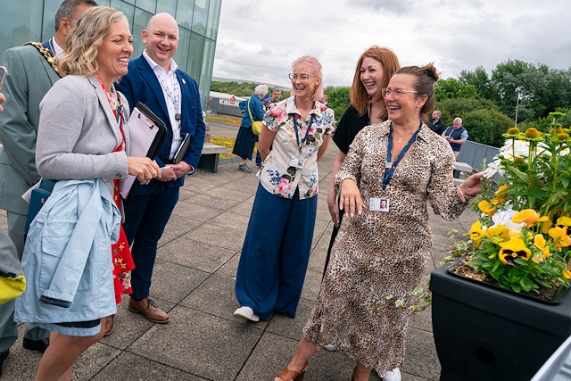 The judges on the roof terrace of Number One Riverside