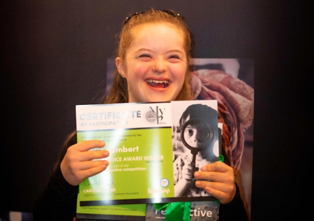 Lottie Lambert has won the Judges’ Choice Award in the Down’s Syndrome Association’s ‘My Perspective’ photography competition.