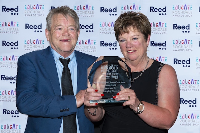 Christine and Jack Dunbar, Caretakers at Holy Family RC & CE College, Heywood