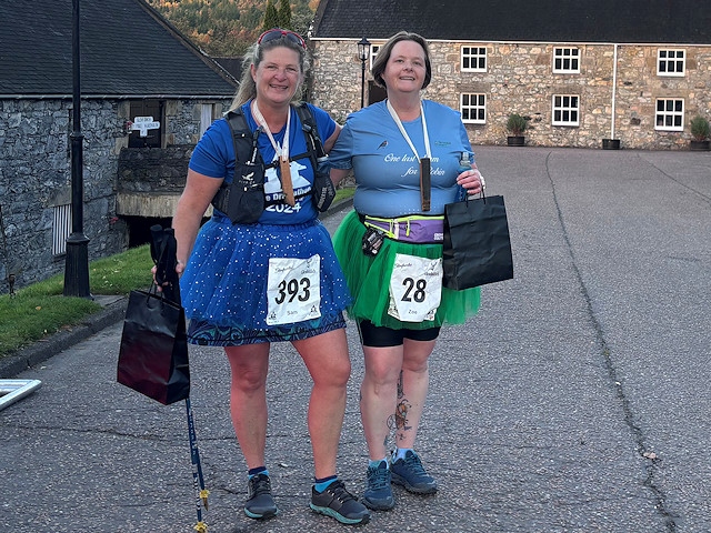 Zoe (right) chose to participate in the marathon to raise funds for Springhill Hospice