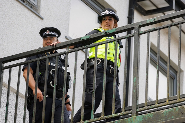 Police in Rochdale on an anti-social behaviour operation