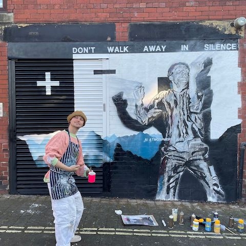 The artwork, commissioned by Voltalab and supported by Rochdale Development Agency, commemorates Curtis’s lasting influence on music and culture