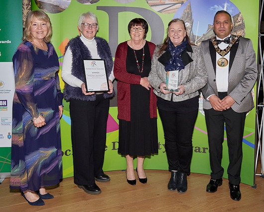 Springhill Hospice's Dying Matters Project won the diversity in health award, presented by Councillor Shakil Ahmed, Mayor of Rochdale 