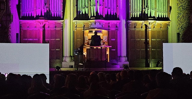 Organist Aaron Hawthorne provided the soundtrack for a screening of Nosferatu: A Symphony of Horror