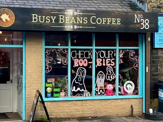 Busy Beans window display