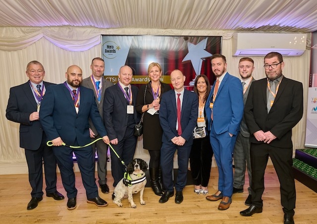 Good girl Pippa with the team when she got her award 