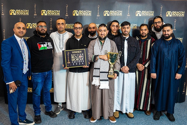 Members of Bilal mosque who collected the award on behalf of Hajji Mohammed Ilyas