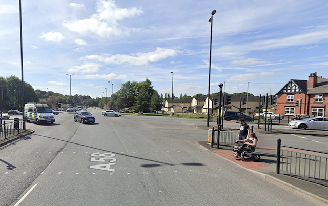 Manchester Road was closed in both directions at the junction with Edinburgh Way & Roch Valley Way