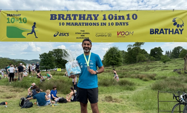 Shaid Hussain, the first ever Pakistani Muslim to complete the Brathay 10 in 10 marathons