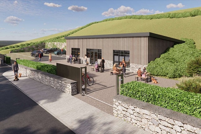 Bank Top Farm, Littleborough - CGI of proposed farm shop and cafe