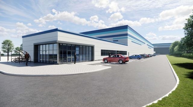 CGI of planned DWP Distribution Centre redevelopment, Heywood 