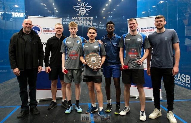 Along with the presenters of the trophy, from second left: Robbie Wood, George Bailey, Ricardo Pedrosa,  Ian Rukunya and Jonathon Dawson