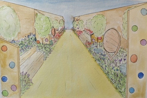 A visualisation of the Kaleidoscope Ginnel Garden by Rachael Bennion