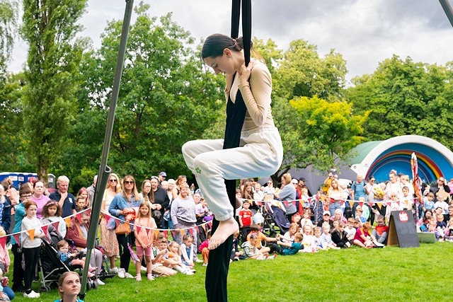 Skylight Circus will perform a range of spectacular feats including aerial tricks, stilt walking, juggling and clowning