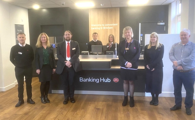 Temporary banking hub like this one in Brixham opens at Heywood post office