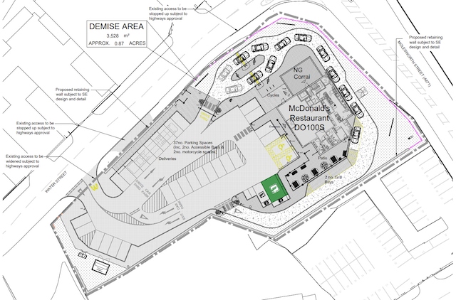 The plan for McDonald's on Molesworth Street