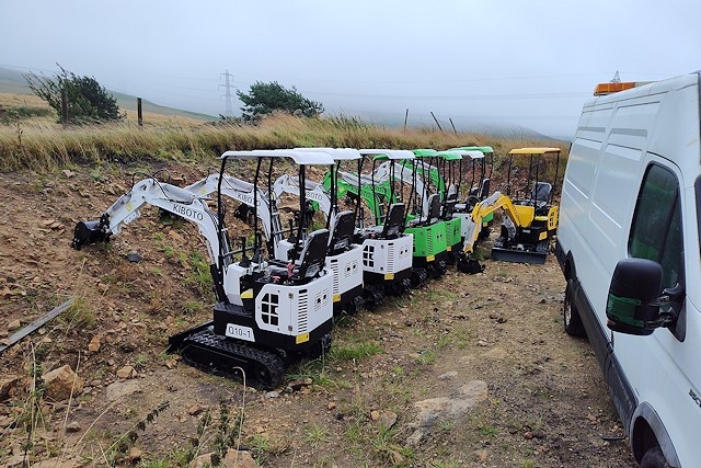 Some of the diggers recovered by GMP from a property in Littleborough