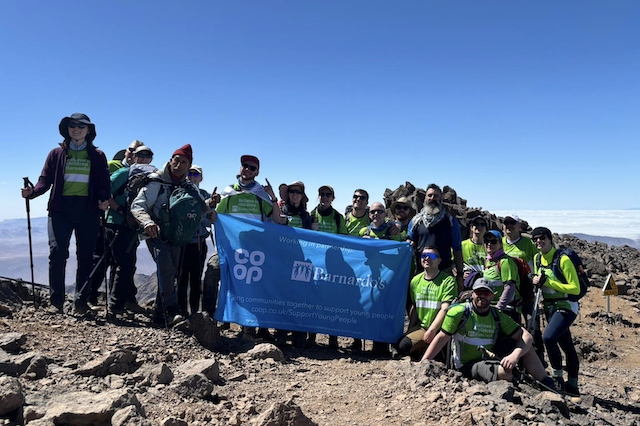 Steve Bibby, from Middleton, raised over £3,200 by climbing the African mountain, alongside his colleagues from the Co-op