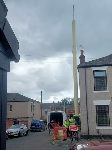 When the council ordered IX Wireless to rip down the structure, that looked like the end of the saga – until workers arrived last Thursday