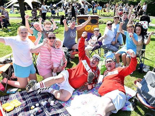 Mad-cap PE teachers, Mr Stretch and Mr Armstrong gate-crash a picnic in Littleborough