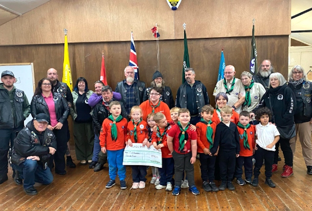 MT Heads Motorcycle Club donates to the local scout group 