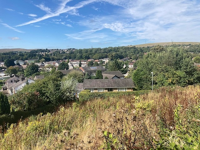 Site off Rudman Street, Rochdale, where a plan for two homes has caused controversy