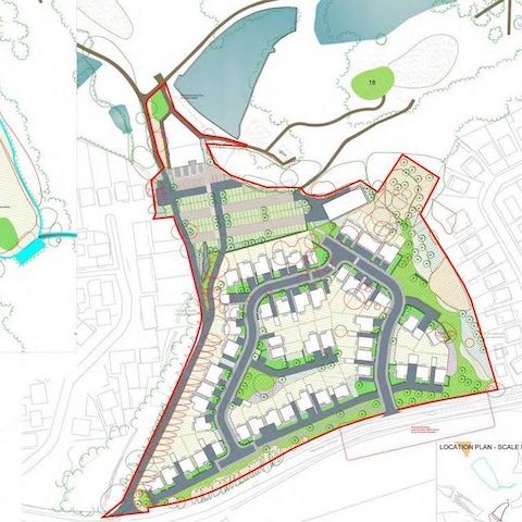 Layout of the planned new homes planned for the old clubhouse site at North Manchester Golf Club in Middleton