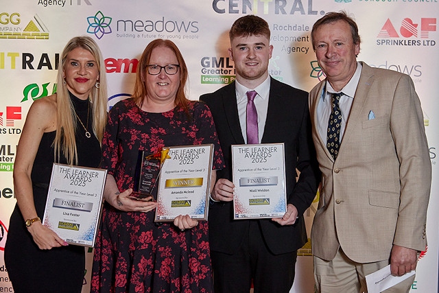 The nominees for Apprentice of the Year Level 3 with Gary Clegg from G Clegg Builders