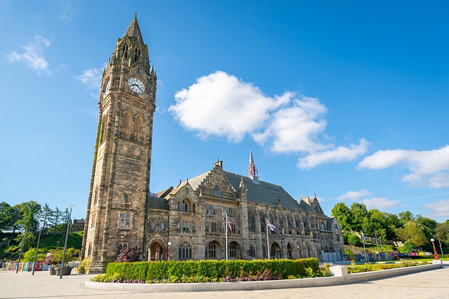 The stunning surroundings of the recently restored Rochdale Town Hall