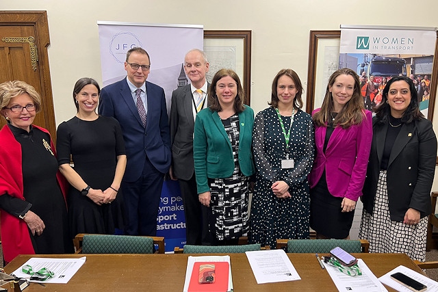 Members of the All-Party Parliamentary Group for Women in Transport. Elsie Blundell is pictured third from the right