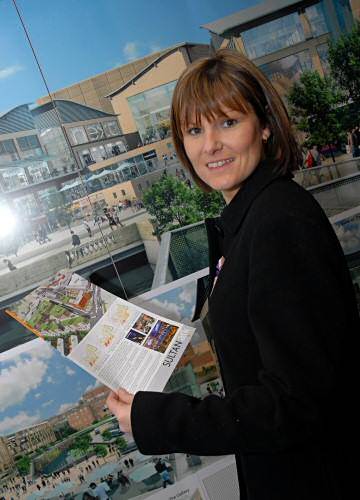 Visitor at the exhibition launch at 30 Yorkshire Street