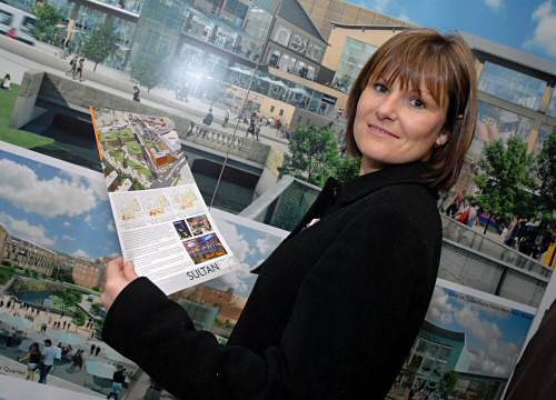 Visitor at the exhibition launch at 30 Yorkshire Street