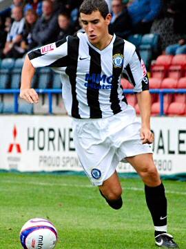 Adam Rundle on the ball for Dale in the second half